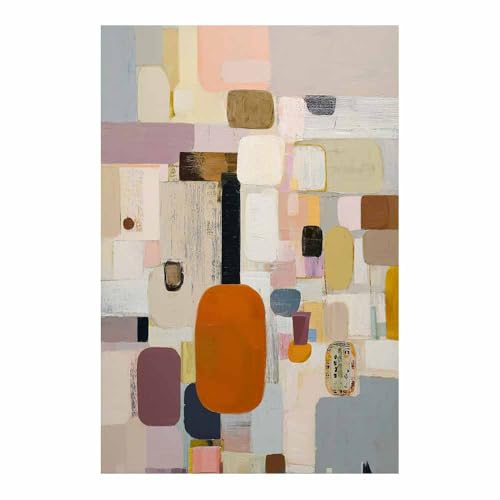CUDAOO Exquisite Abstrakte Kunst auf minimalistische Wandbilder Leinwand Farbblock-Kollektionen Neutralem Hintergrund für Home Hotel Office Wanddekoration(Beige264)-60x90cm Ungerahmt von CUDAOO