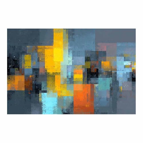 CUDAOO Exquisite Abstrakte Kunst auf minimalistische Wandbilder Leinwand Farbblockcollage Neutralem Hintergrund für Home Hotel Office Wanddekoration(Grau87)-20x30cm Ungerahmt von CUDAOO