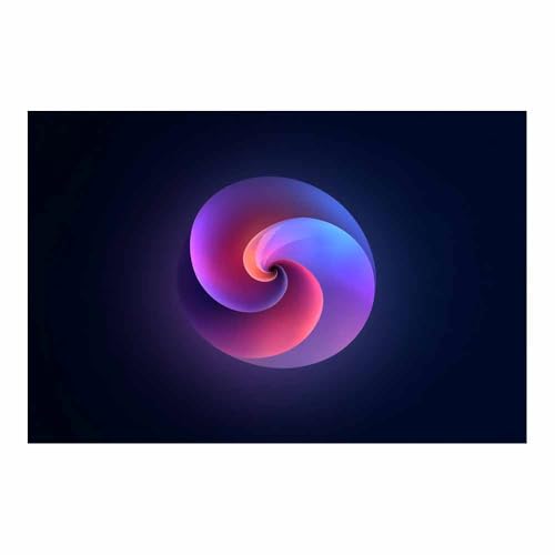 CUDAOO Exquisite Abstrakte Kunst auf minimalistische Wandbilder Leinwand Farbige Spiralen Neutralem Hintergrund für Home Hotel Office Wanddekoration(Violett27)-60x90cm Ungerahmt von CUDAOO