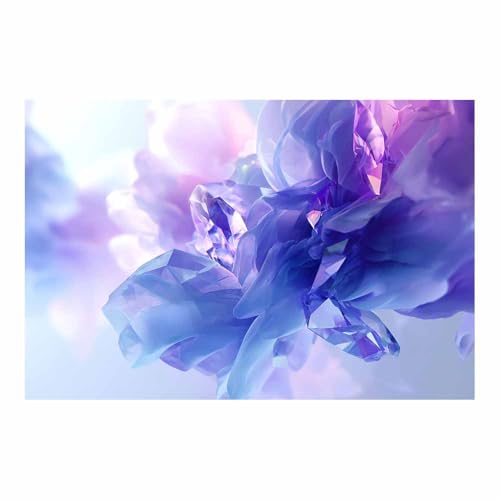 CUDAOO Exquisite Abstrakte Kunst auf minimalistische Wandbilder Leinwand Kristallblau Neutralem Hintergrund für Home Hotel Office Wanddekoration(Lichtviolett99)-60x80cm Ungerahmt von CUDAOO