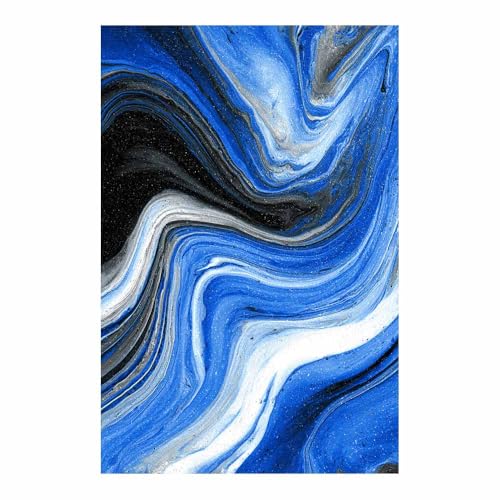 CUDAOO Leinwandbilder Moderne Kunst Abstrakte Wanddeko Kunstdrucke Blau-weißer Wirbel für Schlafzimmer Home Wohnung Bild Wohnzimmer(Grün272)-20x30cm Ungerahmt von CUDAOO