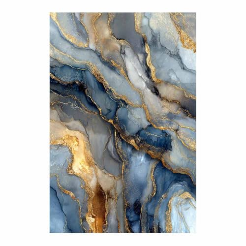 CUDAOO Leinwandbilder Moderne Kunst Abstrakte Wanddeko Kunstdrucke Goldgeäderter Stein für Schlafzimmer Home Wohnung Bild Wohnzimmer(Goldene206)-20x30cm Ungerahmt von CUDAOO