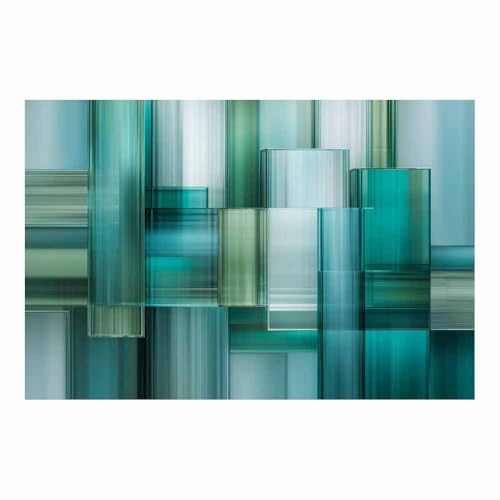 CUDAOO Leinwandbilder Moderne Kunst Abstrakte Wanddeko Kunstdrucke Grünes Glas für Schlafzimmer Home Wohnung Bild Wohnzimmer(Grün02)-60x80cm Ungerahmt von CUDAOO
