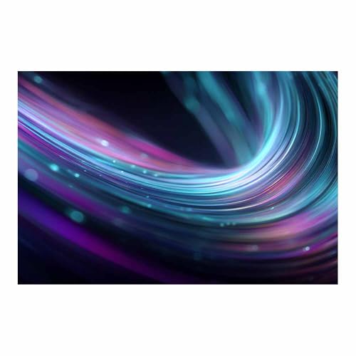 CUDAOO Leinwandbilder Moderne Kunst Abstrakte Wanddeko Kunstdrucke Lichtbänder für Schlafzimmer Home Wohnung Bild Wohnzimmer(Hellgrau Violett119)-60x80cm Ungerahmt von CUDAOO