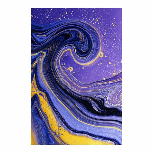 CUDAOO Leinwandbilder Moderne Kunst Abstrakte Wanddeko Kunstdrucke Lila-blauer Wirbel für Schlafzimmer Home Wohnung Bild Wohnzimmer(Violett227)-40x60cm Ungerahmt von CUDAOO