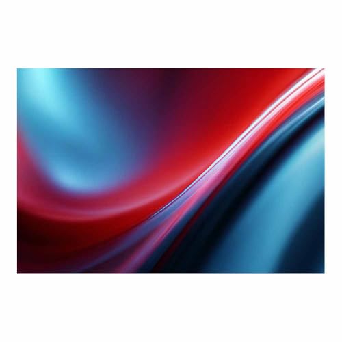 CUDAOO Leinwandbilder Moderne Kunst Abstrakte Wanddeko Kunstdrucke Rote und blaue Linien für Schlafzimmer Home Wohnung Bild Wohnzimmer(Rot05)-20x30cm Ungerahmt von CUDAOO