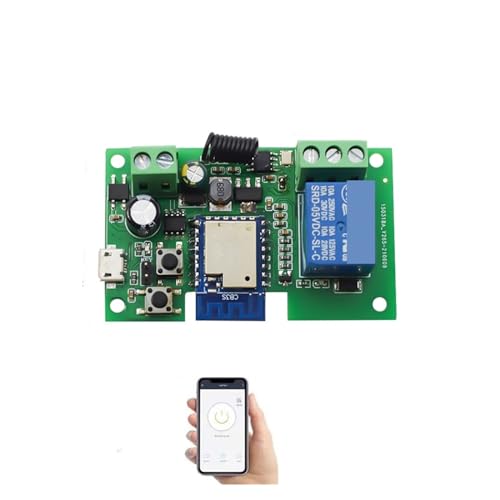 Toröffner-Hardware-Linearantriebssatz Garagentoröffner-Controller Smart Switch On Off Relaismodul Tor öffnen Sprachsteuerung(1CH 7-32V RF) von CUDTAPI