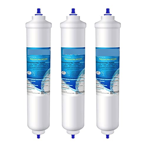 Wasserfiltersystem unter der Spüle Kühlschrank-Inline-Wasserfilter-Reiniger Ersatz for DA29-10105J HAFEX/EXP, 5231JA2010B, GE GXRTQR(3 Packs) von CUDTAPI