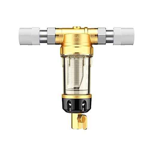 Wasserfiltersystem unter der Spüle Vorfilter for das ganze Haus, zentrales Wasserreinigungssystem, Filter for Zuhause, 4500 l/h, 40 μm, Gegenstrom, 360 ° Rückspülung(DN20 (0.75 Inches)) von CUDTAPI
