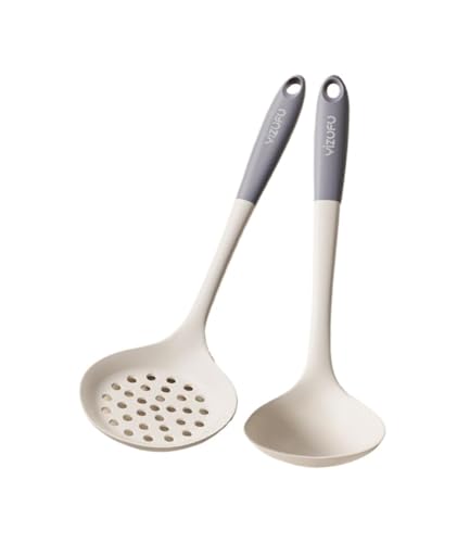 1–4-teiliges Küchenhelfer-Set aus Silikon mit antihaftbeschichteten Pfannen, Silikonspatel, Suppenkelle, Schlitzlöffel, Kochutensilien for die Küche(F 2pcs) von CUDVOLHTU