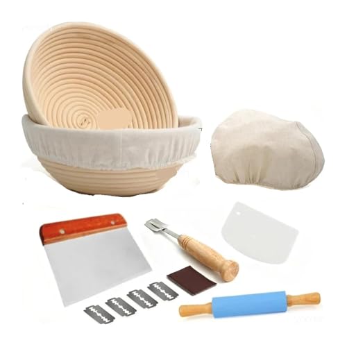 1 Set professionelle Backwerkzeuge, 24 oz Sauerteig-Starterglas, Gebäck, Mattenschaber, Brotschneidemesser, Handschuhe, for das DIY-Backset zu Hause(D) von CUDVOLHTU
