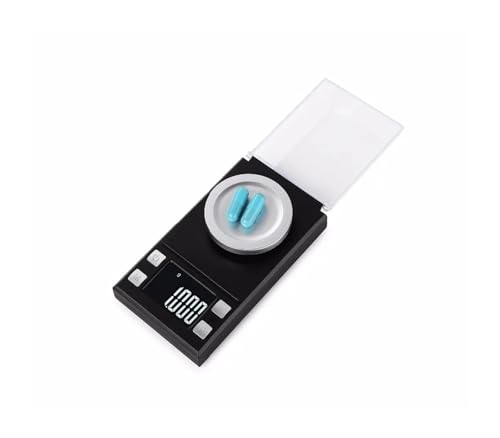 100g/50g/20g Mini Digital Waage Hohe Genauigkeit 0,001 Tasche Skala Schmuck Gold Gramm Balance Gewicht for Medizinische(20g 0.001g) von CUDVOLHTU