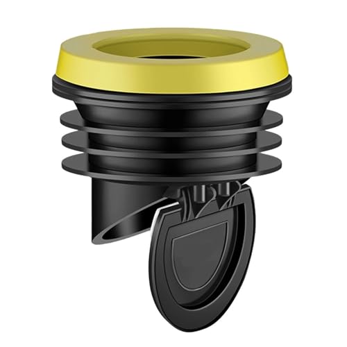 1pc WC-Flansch Dichtring Rückschlagventil Gummiring Dicht mit integriertem Anti-Rückfluss(Black) von CUDVOLHTU