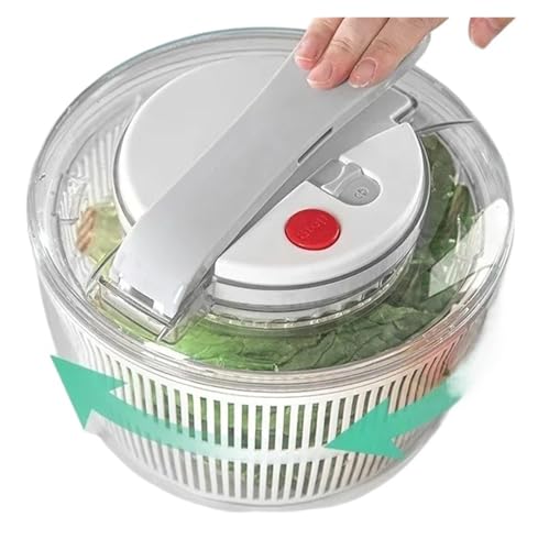 3 Liter Multifunktionale Gemüsesalatschleuder, Salatblattgemüse-Dörrgerät-Waschmaschine-Mixer(White 1PC) von CUDVOLHTU
