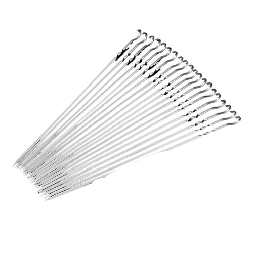 30/50/100 Stück Wiederverwendbare Grillspieße aus Edelstahl – perfekt for Camping im Freien und Grillen im Innenbereich(30pcs) von CUDVOLHTU