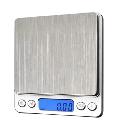 3000 g x 0,1 g digitale Grammwaage, elektronische Taschenwaage for Schmuck, 500 g x 0,01 g(3000g x 0.1g) von CUDVOLHTU