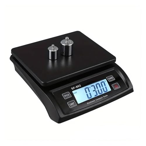 30KG/1G Digitale Elektronische Küchenwaage Haushalts Elektronische Waagschale Gewichtswaage Lebensmittelwaage Mit LCD Digitalwaage(Black) von CUDVOLHTU