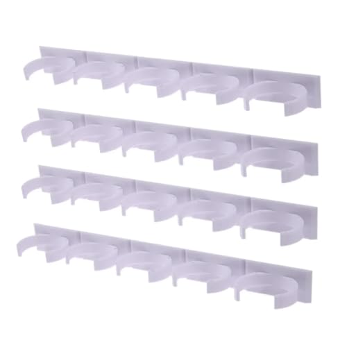 4 Stück Gewürzflaschenregal Küchenaufbewahrung Wandhalterung Zutaten Kunststoff Klebeclip Schrank Organizer Türhaken Glashalter Werkzeug(4PCS) von CUDVOLHTU