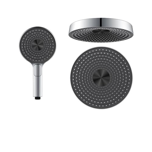 ABS 300 mm Druck Big Top Spray Regen, Badezimmer Supercharge 12 Zoll Wassersparfilter(1 set C) von CUDVOLHTU