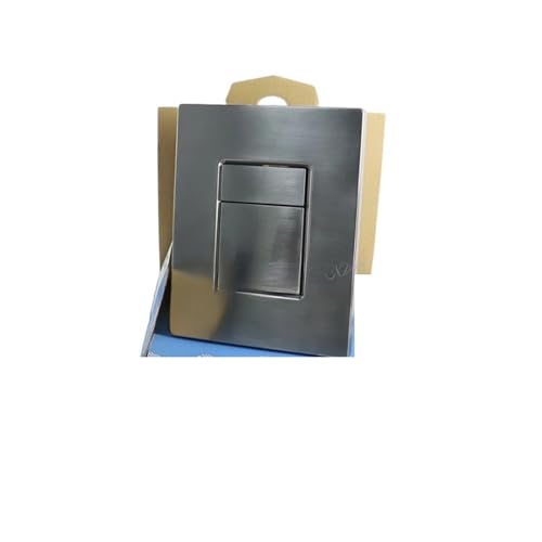Adapter Versteckter Wassertank Spülplatte Pneumatischer Doppelknopfdruck Schwarz Silber Chrom Hängende Wand-WC-Armaturen(Gun gray) von CUDVOLHTU