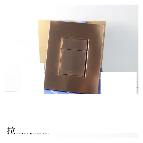 Adapter Versteckter Wassertank Spülplatte Pneumatischer Doppelknopfdruck Schwarz Silber Chrom Hängende Wand-WC-Armaturen(Rose gold) von CUDVOLHTU