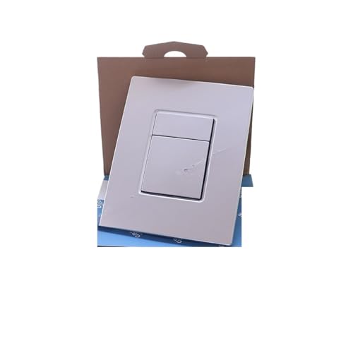 Adapter Versteckter Wassertank Spülplatte Pneumatischer Doppelknopfdruck Schwarz Silber Chrom Hängende Wand-WC-Armaturen(Silver) von CUDVOLHTU