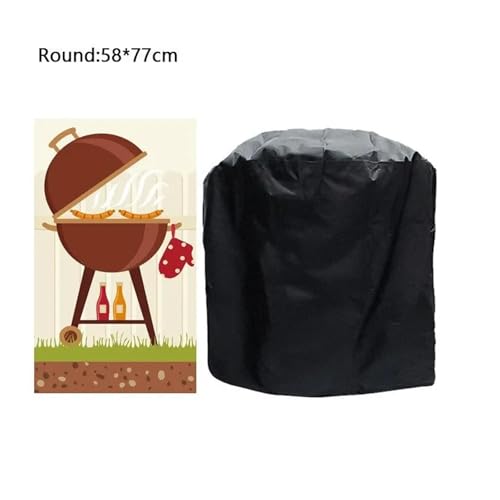 BBQ Grill Abdeckung Outdoor Staub Wasserdicht Weber Heavy Duty Grill Abdeckung Regen Schutz Grill Runde BBQ Camping(58X77cm) von CUDVOLHTU