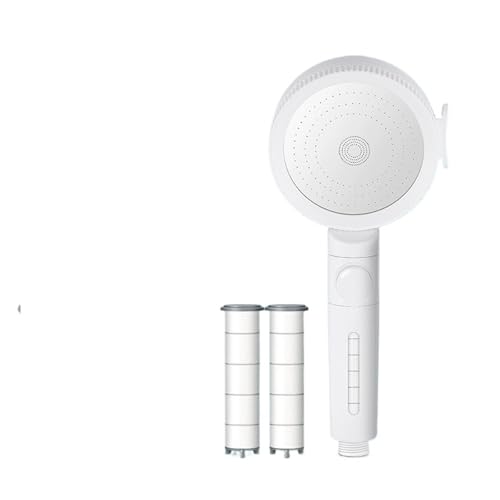 Badezimmer-Handbrause mit Kompressor, weiße Wasserfilterdüse, Duschkopf(White set 1) von CUDVOLHTU
