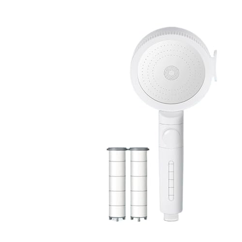 Badezimmer-Handbrause mit Kompressor, weiße Wasserfilterdüse, Duschkopf(White set 2) von CUDVOLHTU