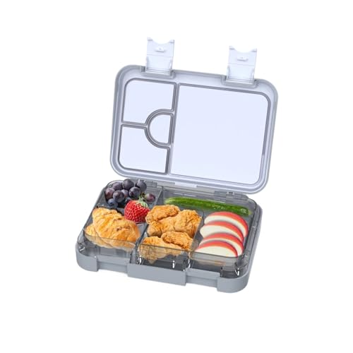 Bento-Lunchbox, geeignet for Kinder: Meerjungfrau-Bento-Boxen, Bento-Behälter mit 4 oder 6 Fächern for Kleinkinder for Kindertagesstätten, Schulen, Picknicks(Yellow) von CUDVOLHTU