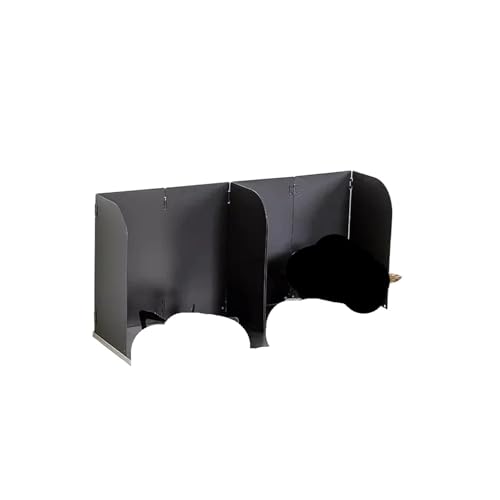 CUDVOLHTU 1 Stück 4-seitige Küchenabdeckung, Spritzschutz aus Aluminium, verbrühungssichere Folie(Black) von CUDVOLHTU