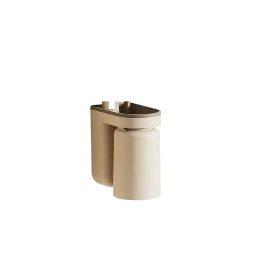 CUDVOLHTU 1 Stück Innovative Zahnbürste, Aufbewahrungsregal ohne Loch, leichte Luxus-Mundspülbecherbürste(Beige) von CUDVOLHTU