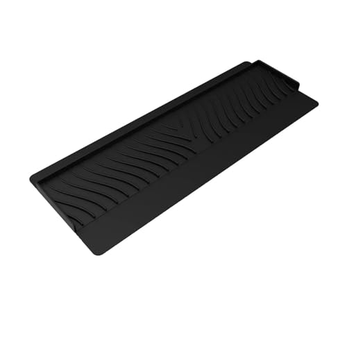 CUDVOLHTU 1 Stück Spülbeckenkantenschutz aus Silikon, Küchenspülenkantenschutz, Wasserspritzschutz, Arbeitsplattenschutz, Spritzschutz(Black) von CUDVOLHTU