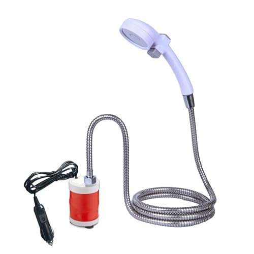 CUDVOLHTU 12V 20W Elektrische Tauchpumpe, Waschmaschine Handwasserhahn Set Camping Dusche Kit(12V Shower Kit) von CUDVOLHTU