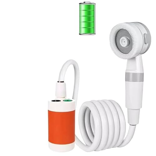 CUDVOLHTU 12V 20W Elektrische Tauchpumpe, Waschmaschine Handwasserhahn Set Camping Dusche Kit(5V Charge Shower Kit) von CUDVOLHTU