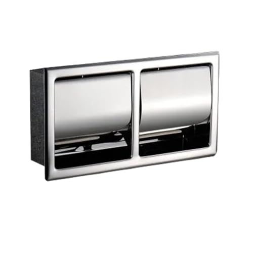 CUDVOLHTU 304 Edelstahl Einbau-Toilettenpapierrolle Rollenpapierhalter Roségold Mattschwarz Poliert(Polished Double H) von CUDVOLHTU