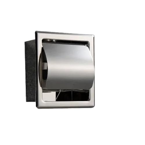 CUDVOLHTU 304 Edelstahl Einbau-Toilettenpapierrolle Rollenpapierhalter Roségold Mattschwarz Poliert(Polished Single) von CUDVOLHTU