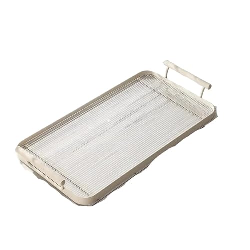 CUDVOLHTU Acryltablett im nordischen Stil, kreativer Dessertteller, modischer Nachmittagstee-Serviertablett, süßer Teller, Heimgebrauch(Milky White Large Tray) von CUDVOLHTU
