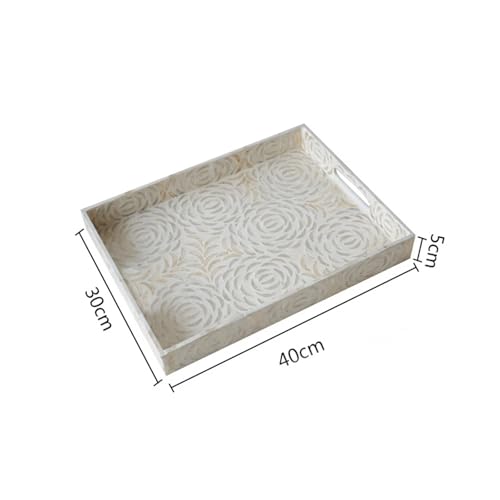 CUDVOLHTU AhunderJiaz Natürliches Muscheltablett, Wohnzimmer, Aufbewahrungskorb, Heimdekoration(B - Big 40cm) von CUDVOLHTU