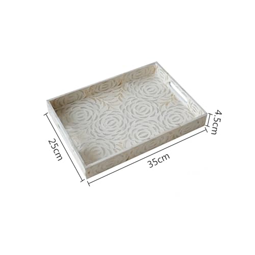 CUDVOLHTU AhunderJiaz Natürliches Muscheltablett, Wohnzimmer, Aufbewahrungskorb, Heimdekoration(B - Small 35cm) von CUDVOLHTU