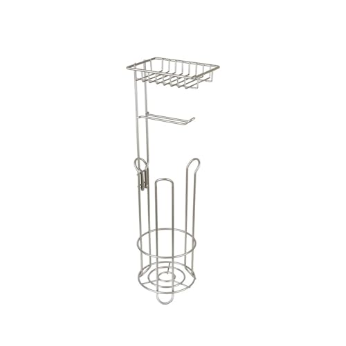 CUDVOLHTU Badezimmerpapierrolle, vertikaler Aufbewahrungskorb for Toilettenpapier, Halter aus Edelstahl for Taschentücher, multifunktionales Aufbewahrungsregal(Silver) von CUDVOLHTU