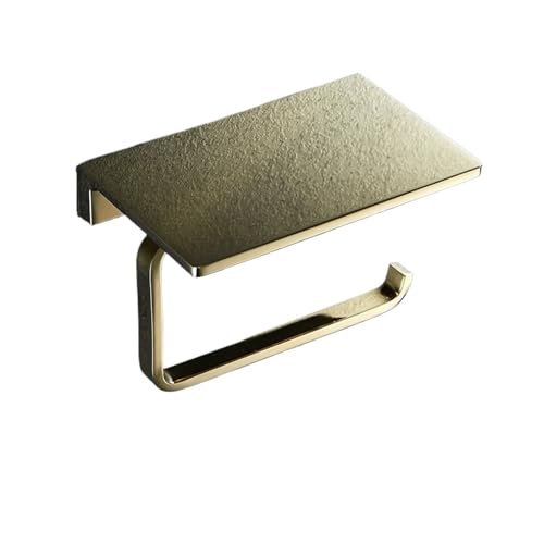 CUDVOLHTU Chrom Toilettenpapierhalter Multifunktion, Badezimmer Ablage Rollenpapierhalter Gold EL95(Gold) von CUDVOLHTU