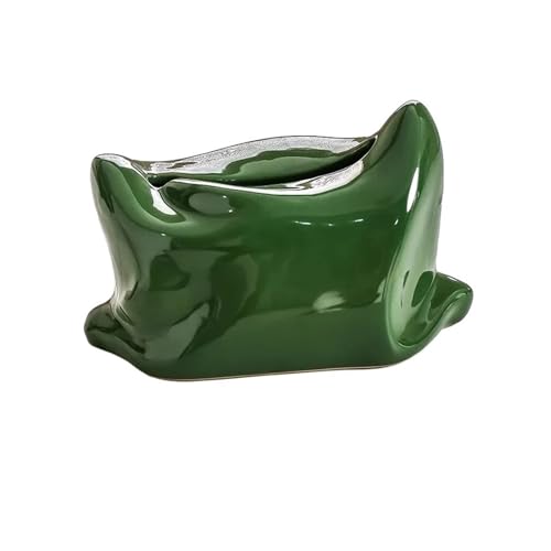 CUDVOLHTU Cremefarbene Taschentuchbox aus Keramik for den Haushalt, Schreibtischdekoration for das Wohnzimmer(Grass Green) von CUDVOLHTU