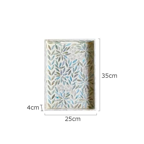 CUDVOLHTU Dekorative Ablageschalen mit bunten Muscheln, dekorativer Kosmetikbehälter for Kommode, Tisch(Rectangle-S) von CUDVOLHTU