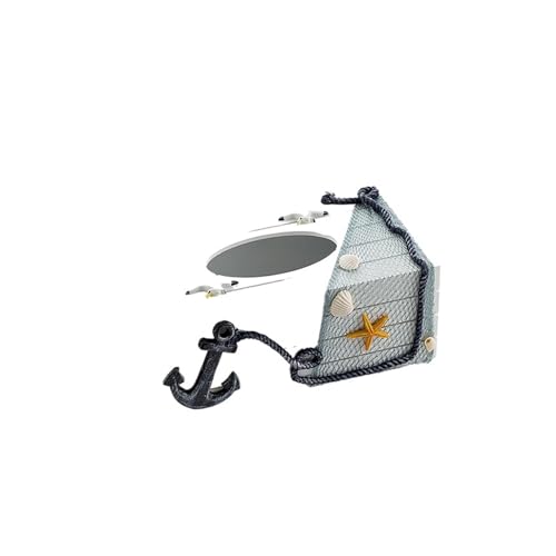 CUDVOLHTU Dekorative nautische Taschentuchbox aus Holz, Abdeckung, nautische Serviettenbox, Halter – rechteckig – strukturierte Oberfläche(D) von CUDVOLHTU