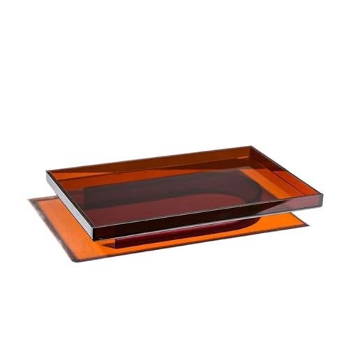 CUDVOLHTU Einfache Acryl-Tabletts, dekorativer Organizer, Badezimmer-Dekoration, Waschset-Aufbewahrungstablett(A) von CUDVOLHTU