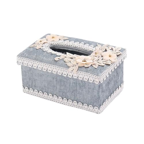 CUDVOLHTU Einfache süße Taschentuchbox aus Stoff, Dstring-Papierhandtuchhalter, europäischer SLE-Organizer(Dark Scented Tissue Box Green) von CUDVOLHTU