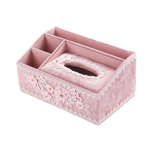CUDVOLHTU Einfache süße Taschentuchbox aus Stoff, Dstring-Papierhandtuchhalter, europäischer SLE-Organizer(Fragrance (largesize) pink) von CUDVOLHTU