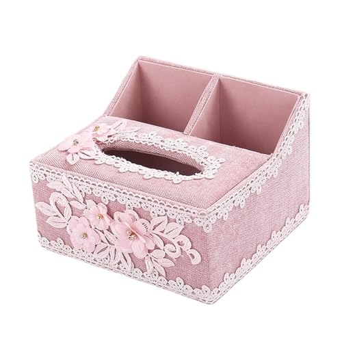 CUDVOLHTU Einfache süße Taschentuchbox aus Stoff, Dstring-Papierhandtuchhalter, europäischer SLE-Organizer(Fragrance2in1mediumsize pink) von CUDVOLHTU