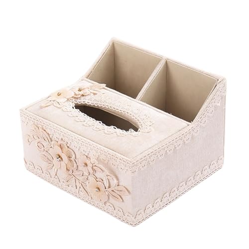 CUDVOLHTU Einfache süße Taschentuchbox aus Stoff, Dstring-Papierhandtuchhalter, europäischer SLE-Organizer(Fragrance2in1mediumsizebeige) von CUDVOLHTU
